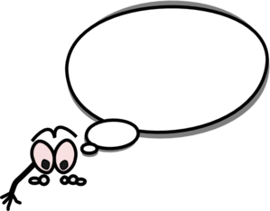 Speech Bubble With Person Pointing Down On Left Clip Art